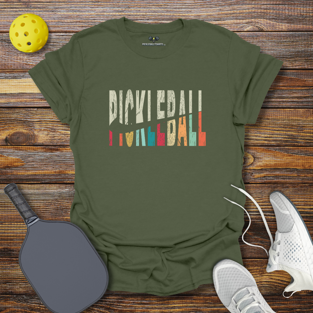Funny Pickleball Shirt –  Pickleball Retro Logo T-Shirt