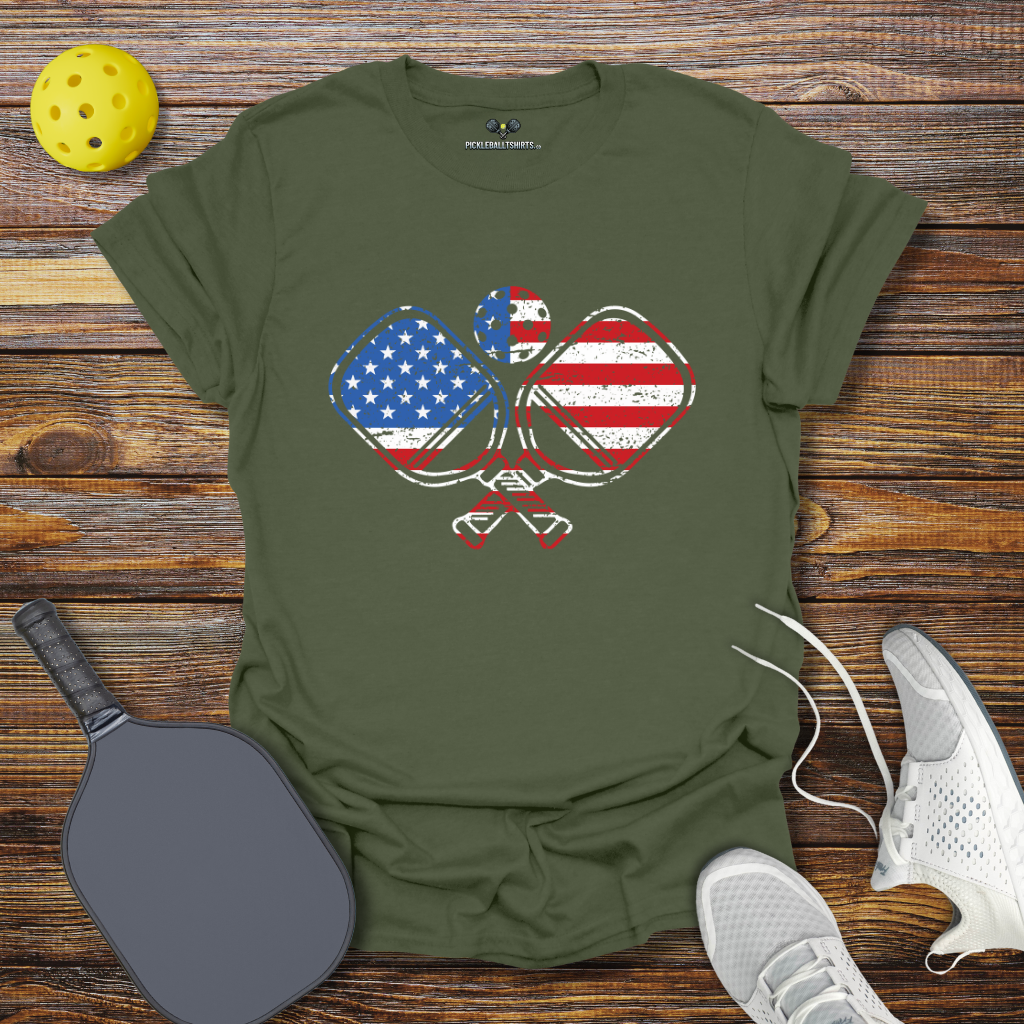 Funny Pickleball Shirt –  USA Pickleball Padles T-Shirt