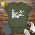 Funny Pickleball Shirt –  Eat Sleep Pickleball Repeat T-Shirt