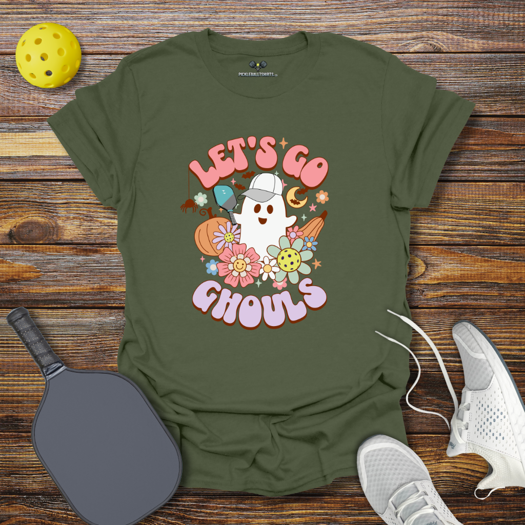 Funny Pickleball Shirt –  Let's Go Ghouls Halloween T-Shirt