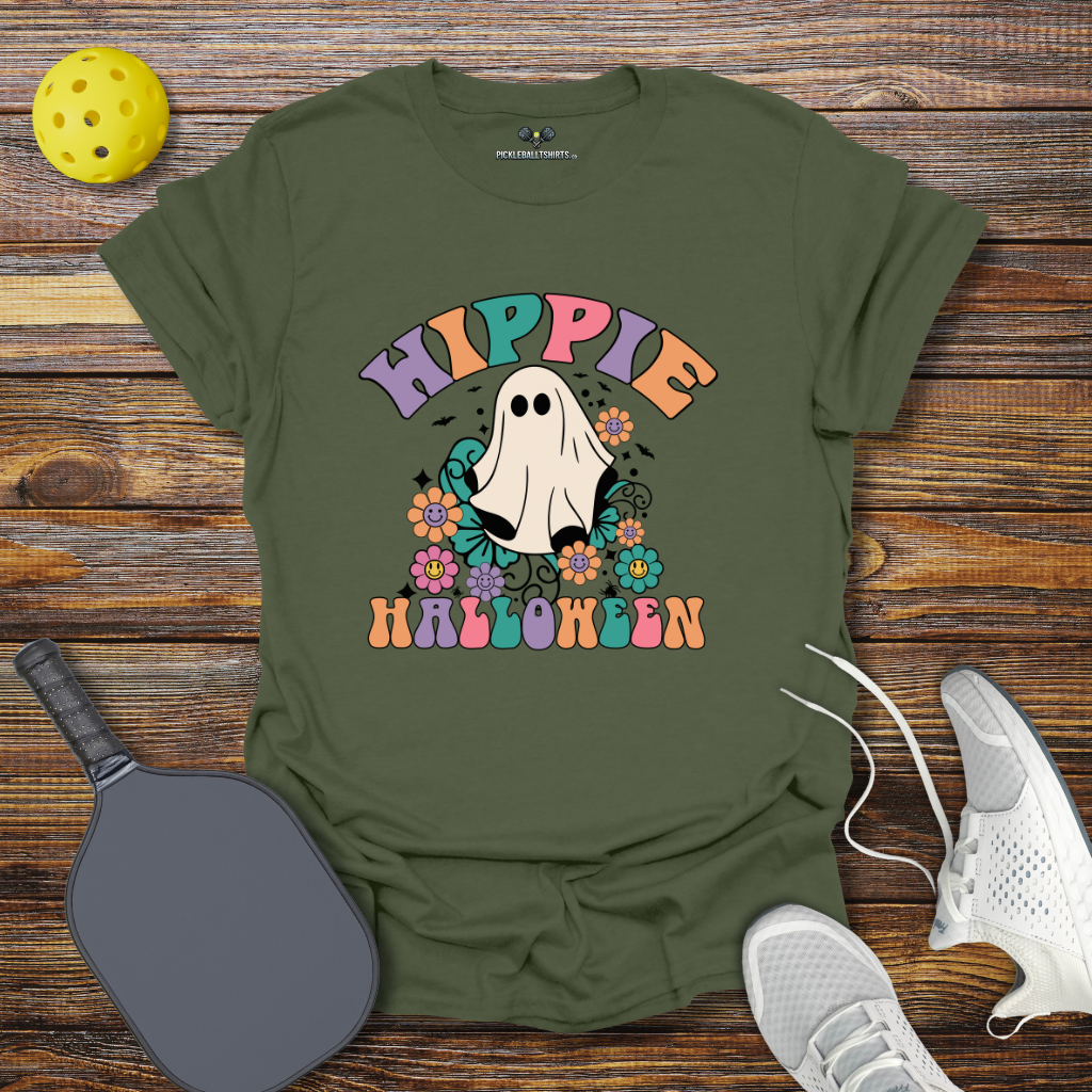 Funny Pickleball Shirt –  Hippie Halloween T-Shirt