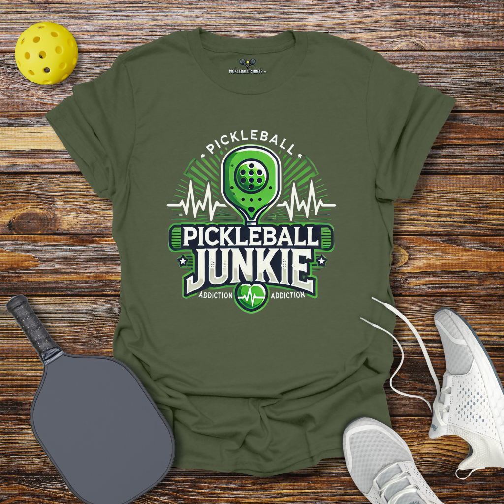 Funny Pickleball Shirt –  Pickleball JUNKIE T-Shirt