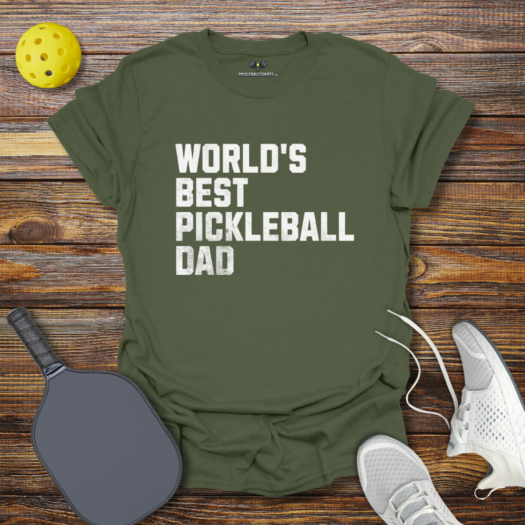 Funny Pickleball Shirt –  World's Best Pickleball Dad T-Shirt