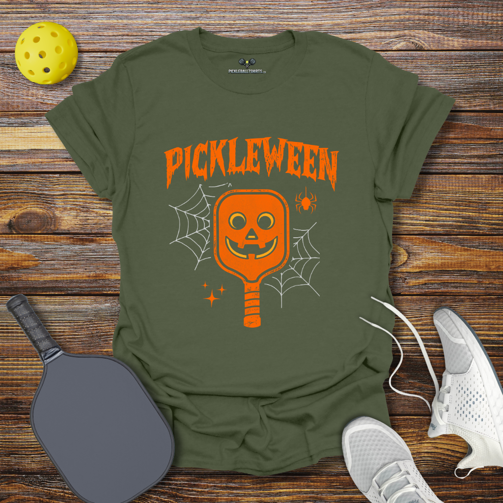 Funny Halloween Pickleball Shirt – Pickleween Paddle Tee
