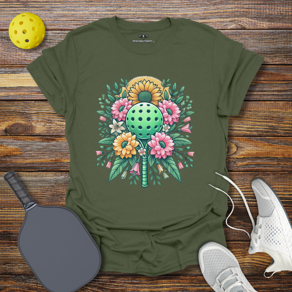 Funny Pickleball Shirt –  Floral Pickleball Dreams T-Shirt