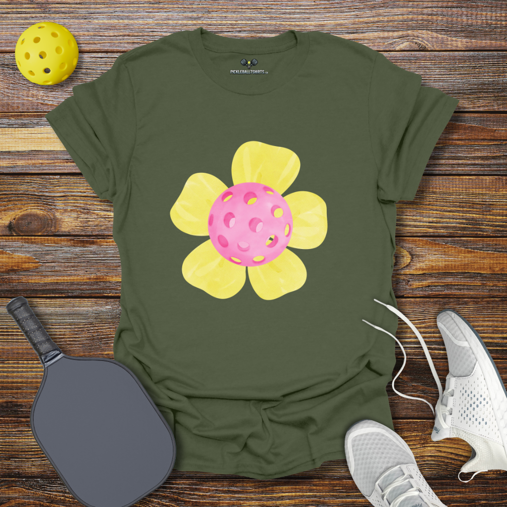Funny Pickleball Shirt –  Pickleball Flower 2 T-Shirt