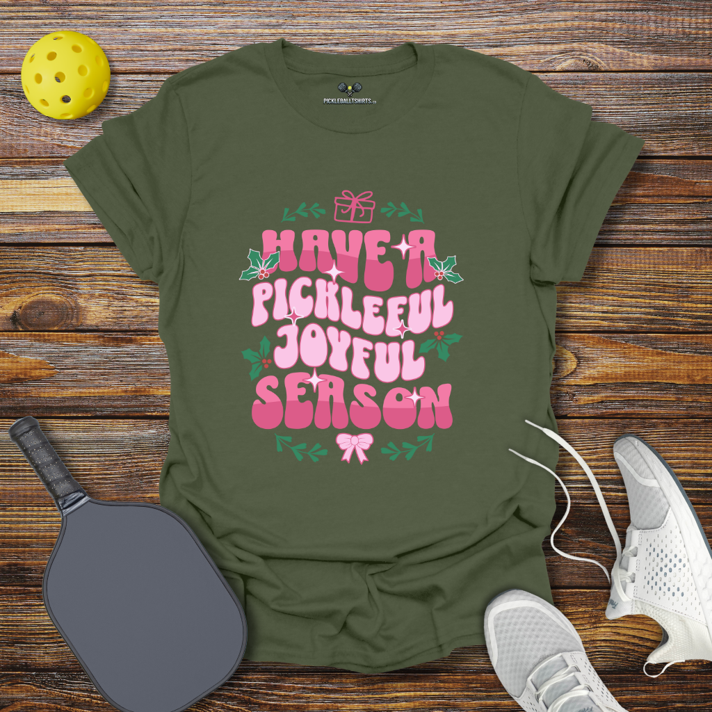 Funny Pickleball Shirt –  Have a Pickleful Joyful Season Christmas T-Shirt