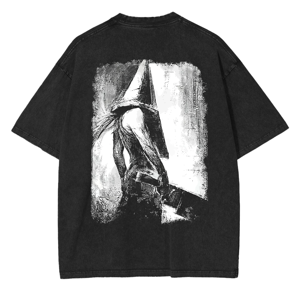 Vintage Silent Hill 2 Pyramid Head Unisex Washed T-Shirt
