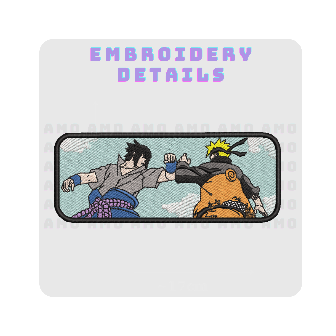 Naruto vs Sasuke Embroidered Sweater