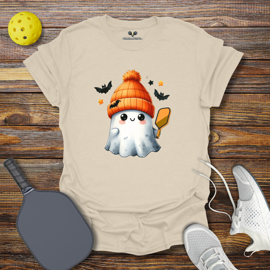 Funny Pickleball Shirt –  Halloween Pickleballer Ghost T-Shirt