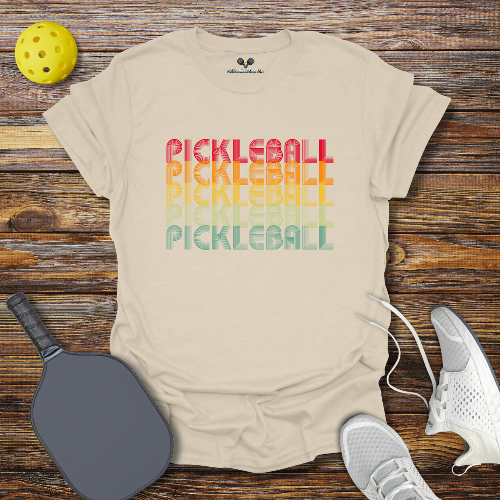Funny Pickleball Shirt –  Pickleball Retro Colored T-Shirt