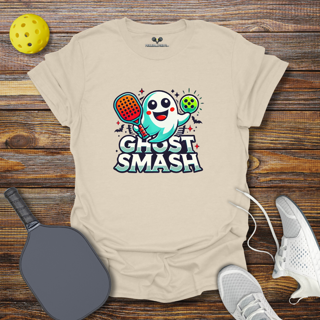 Funny Pickleball Shirt –  Ghost Smash Halloween T-Shirt