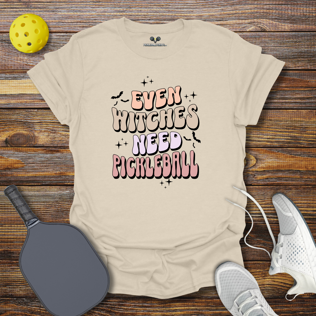 Funny Pickleball Shirt –  Even Witches Need Pickleball Halloween T-Shirt