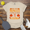 Funny Pickleball Shirt –  This Little Monster is Going to Smash it Strong Halloween T-Shirt