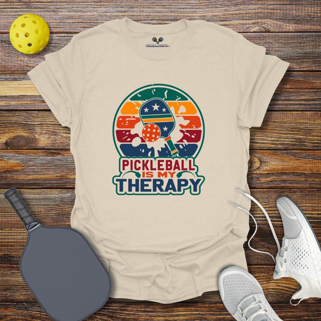 Funny Pickleball Shirt –  Pickleball is My Therapy T-Shirt