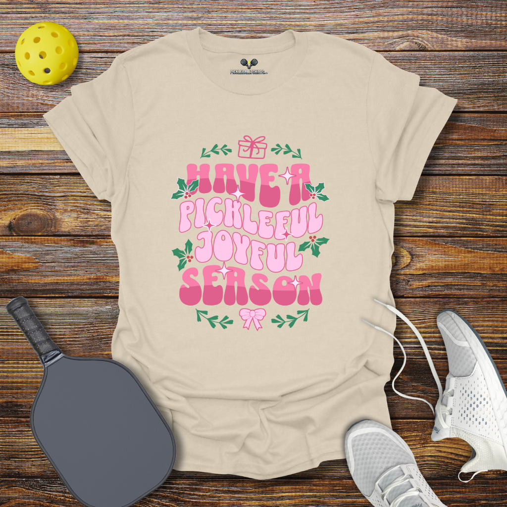 Funny Pickleball Shirt –  Have a Pickleful Joyful Season Christmas T-Shirt