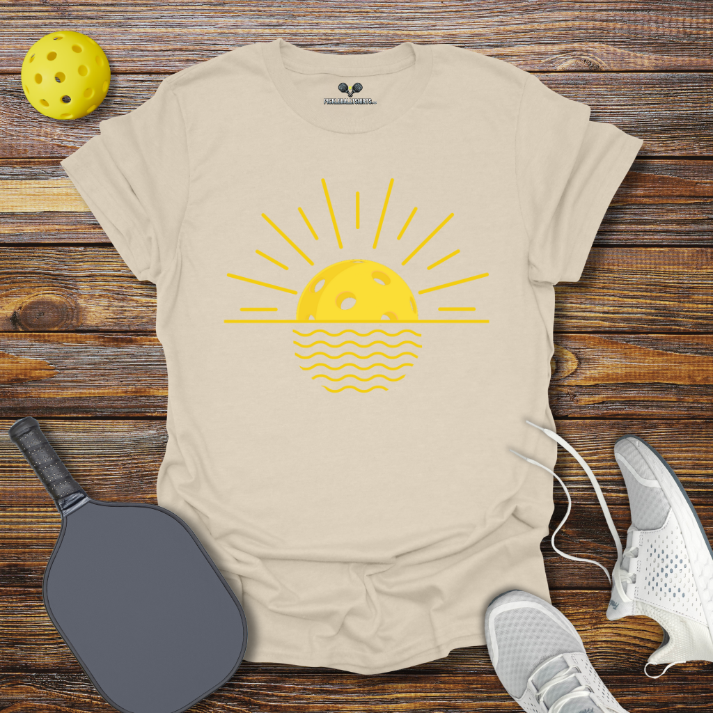 Cute Pickleball Shirt – Sunny Pickleball Sunset T-Shirt