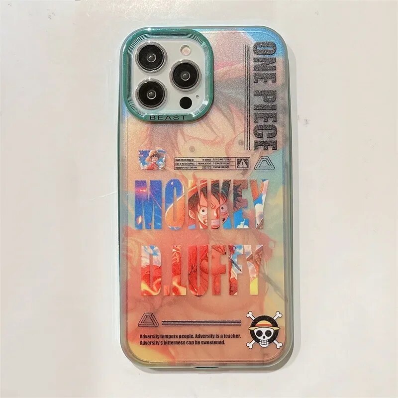 Luffy Text Art iPhone Case