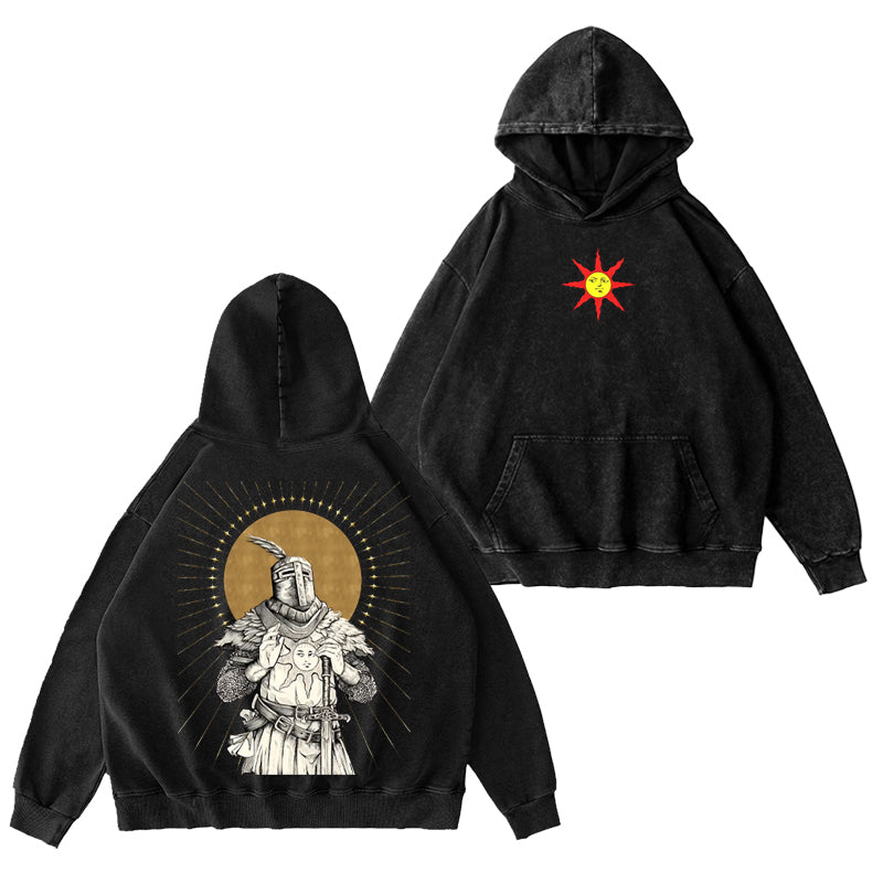 Praise The Sun Unisex Washed Hoodie