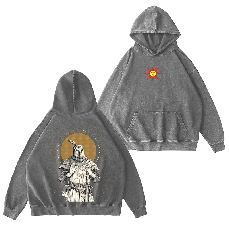 Praise The Sun Unisex Washed Hoodie