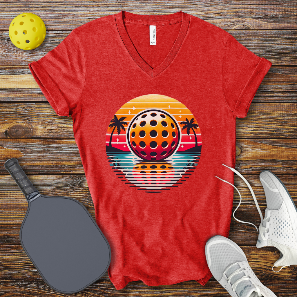 Funny Pickleball Shirt –  Sunshine Pickleball V-Neck T-shirt