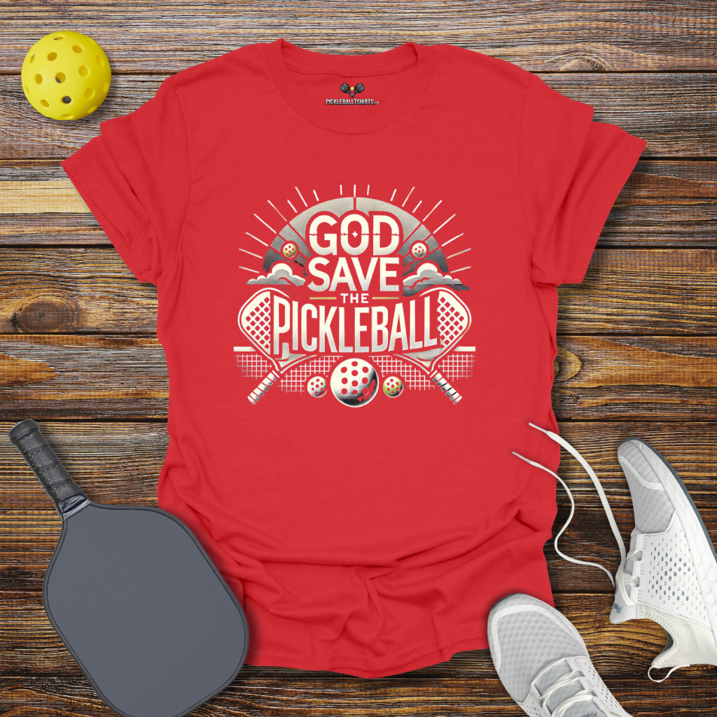 Funny Pickleball Shirt –  God Save the Pickleball T-Shirt