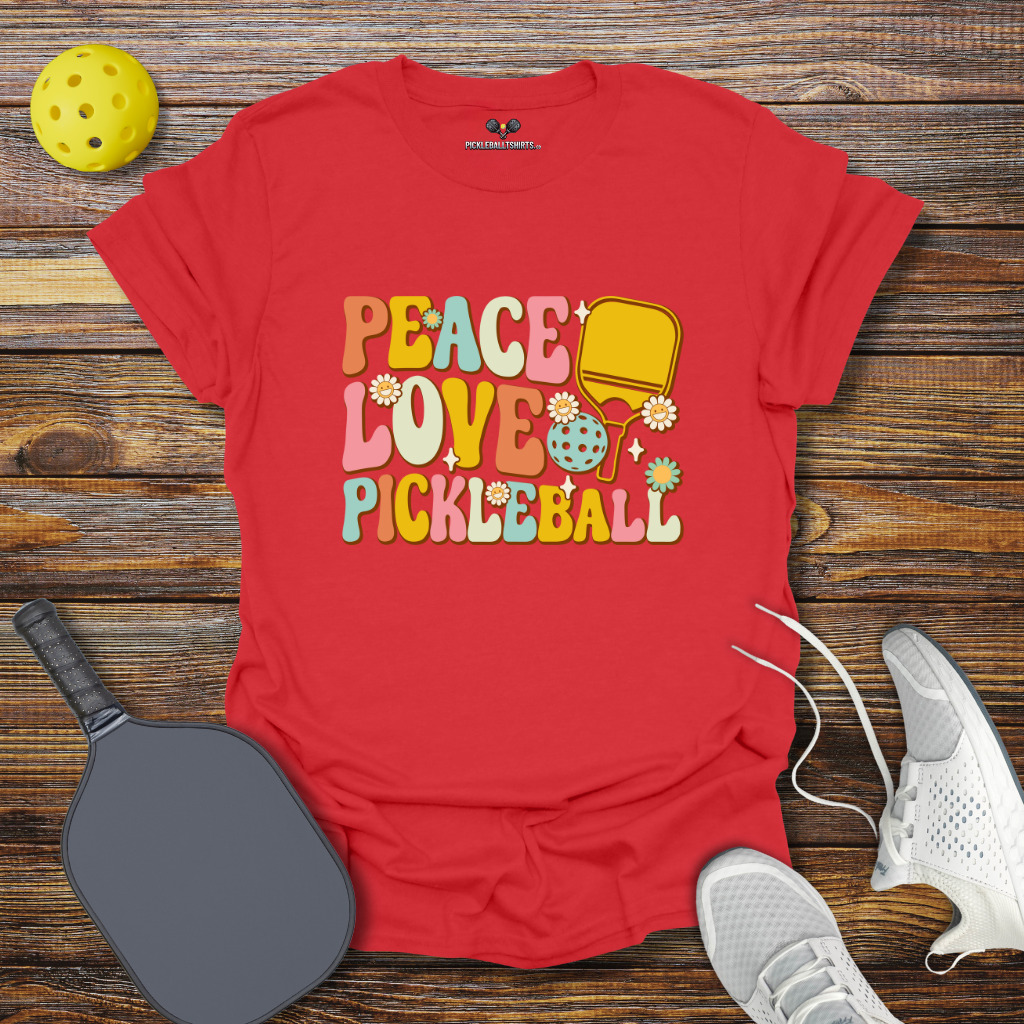 Funny Pickleball Shirt –  Peace Love Pickleball T-Shirt