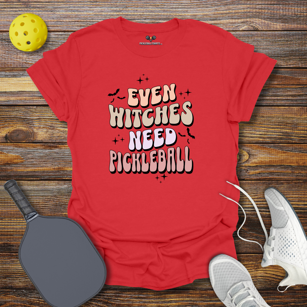 Funny Pickleball Shirt –  Even Witches Need Pickleball Halloween T-Shirt
