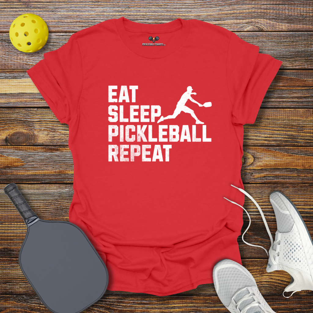 Funny Pickleball Shirt –  Eat Sleep Pickleball Repeat T-Shirt