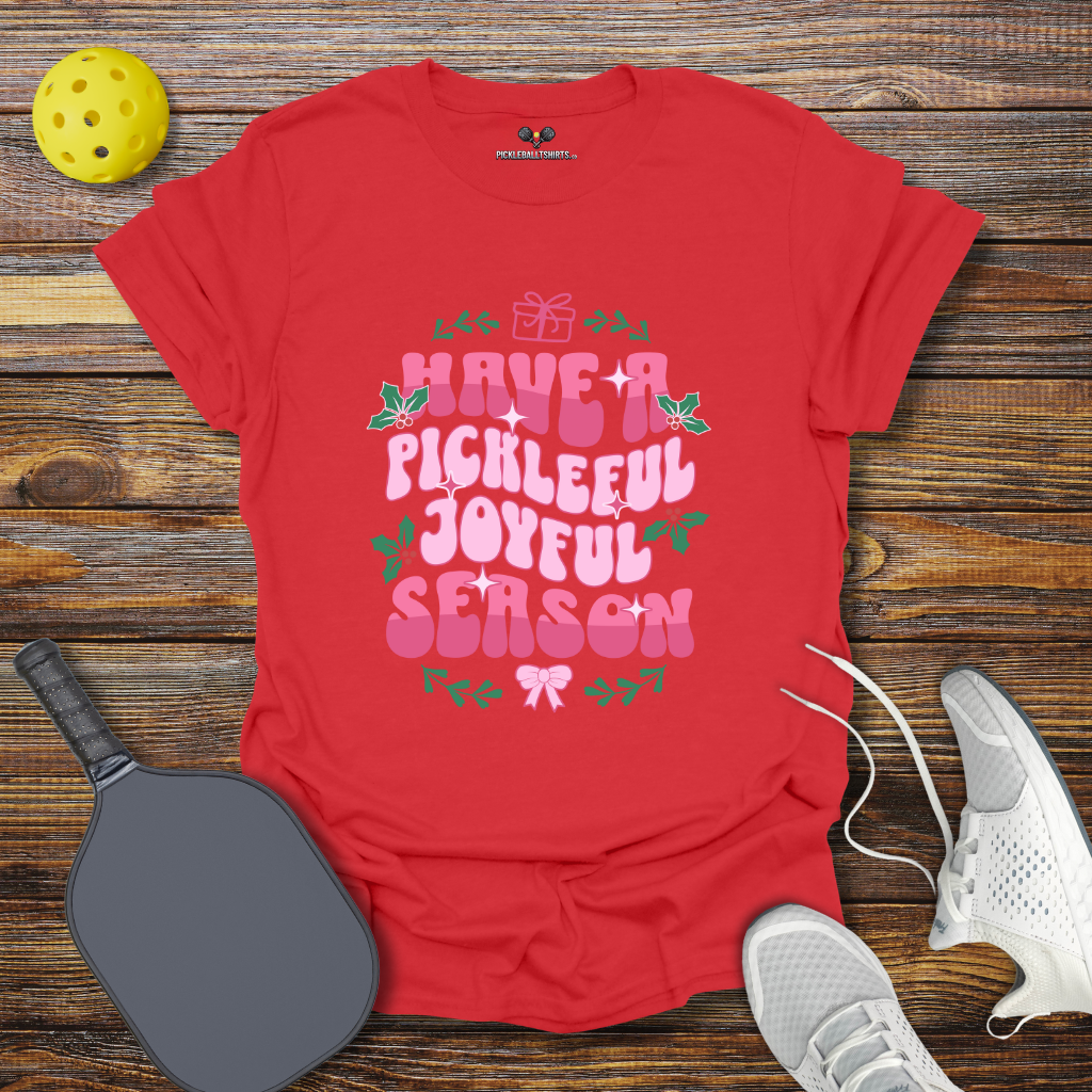 Funny Pickleball Shirt –  Have a Pickleful Joyful Season Christmas T-Shirt