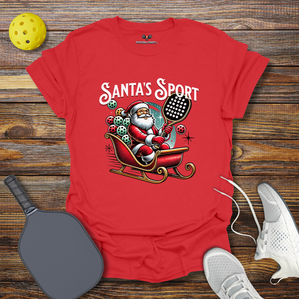 Funny Pickleball Shirt –  Santa's Sport Christmas T-Shirt