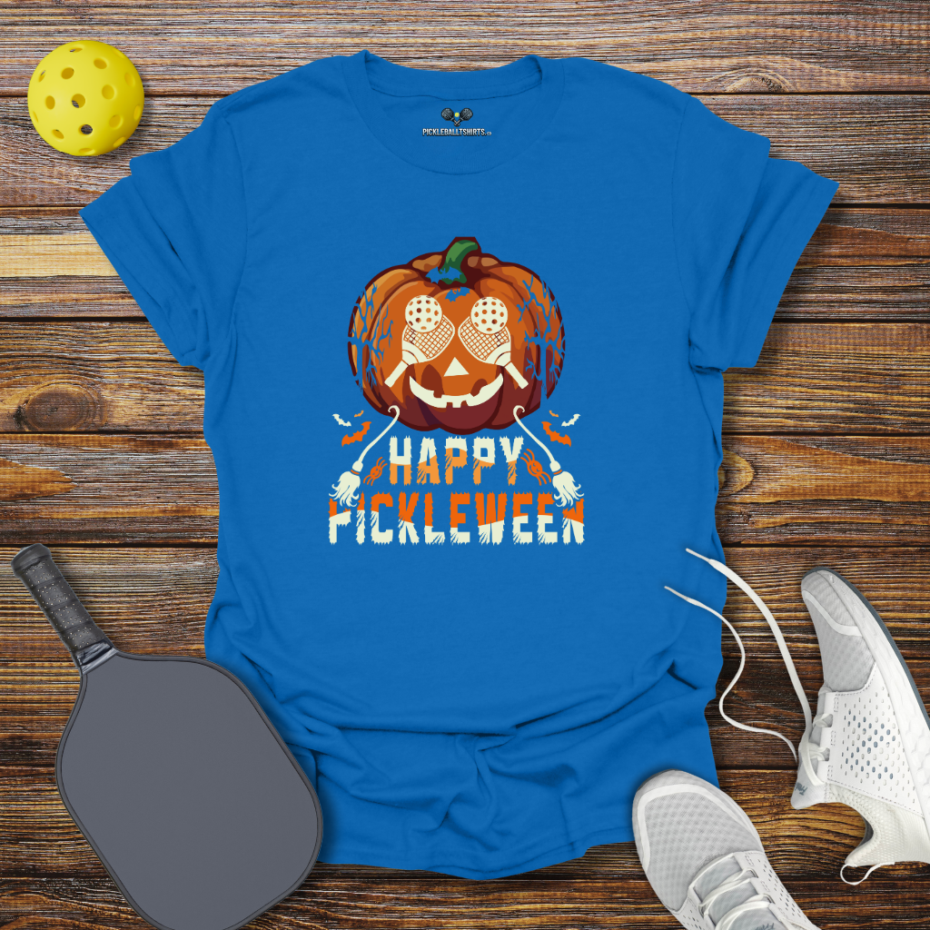 Funny Pickleball Shirt –  Happy Pickleween Halloween T-Shirt