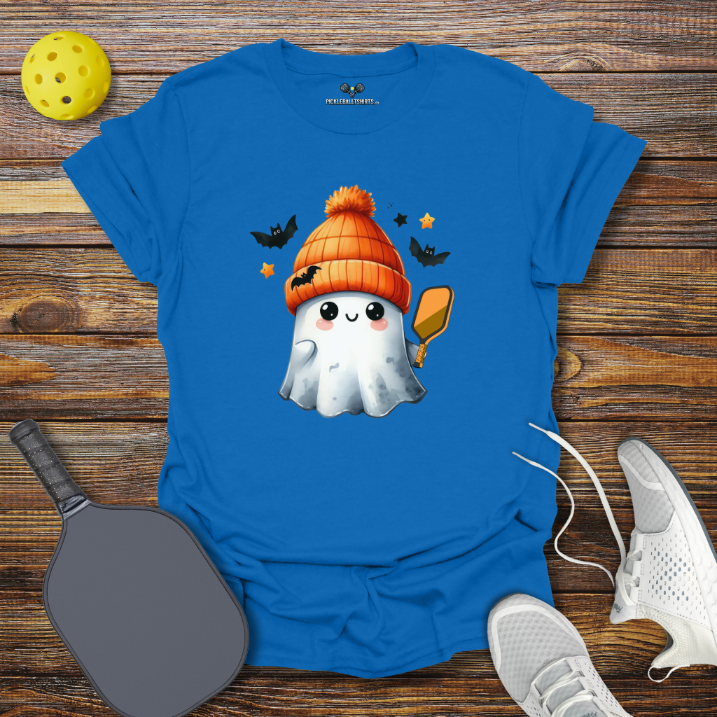 Funny Pickleball Shirt –  Halloween Pickleballer Ghost T-Shirt