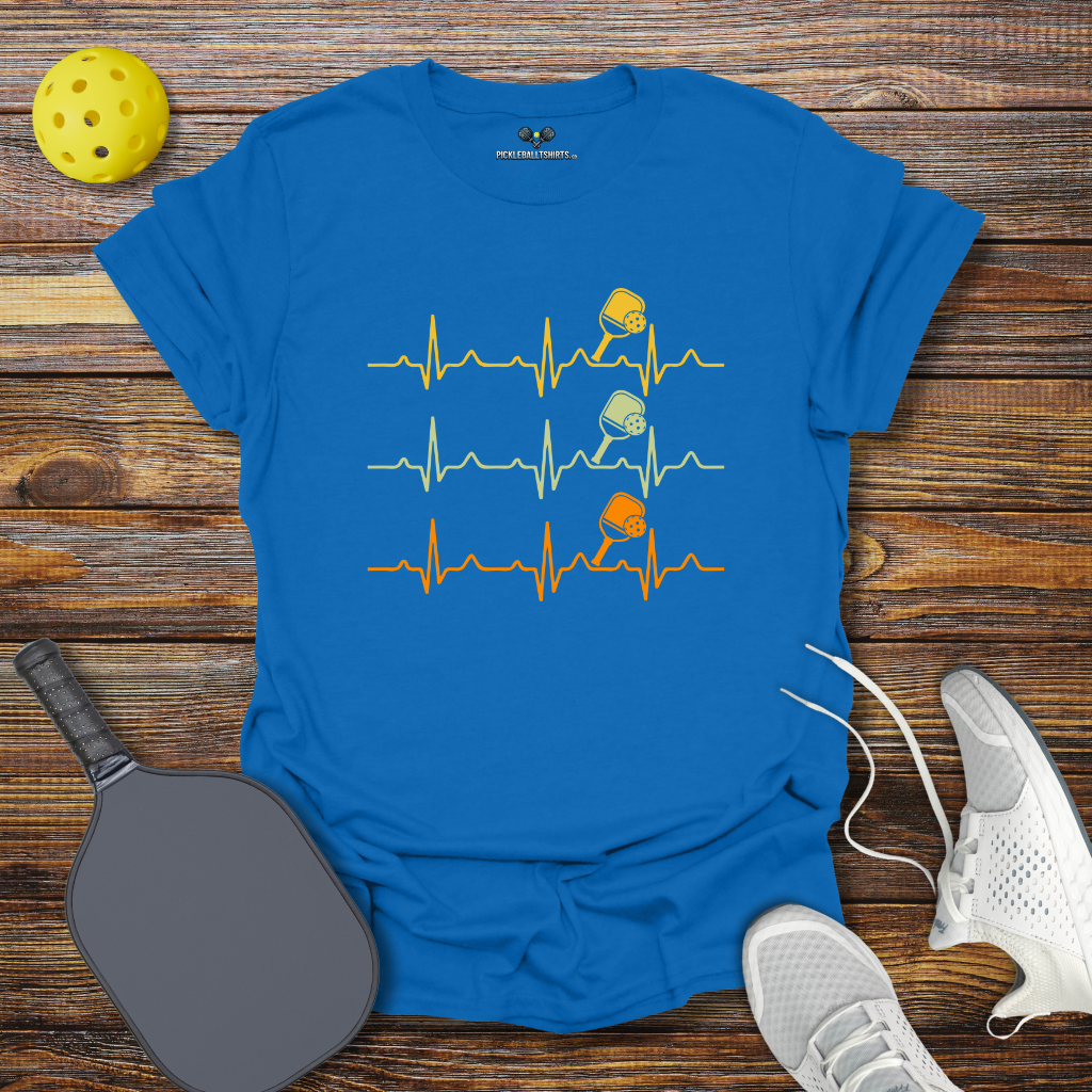Funny Pickleball Shirt –  Pickleball Heartbeat Vintage T-Shirt