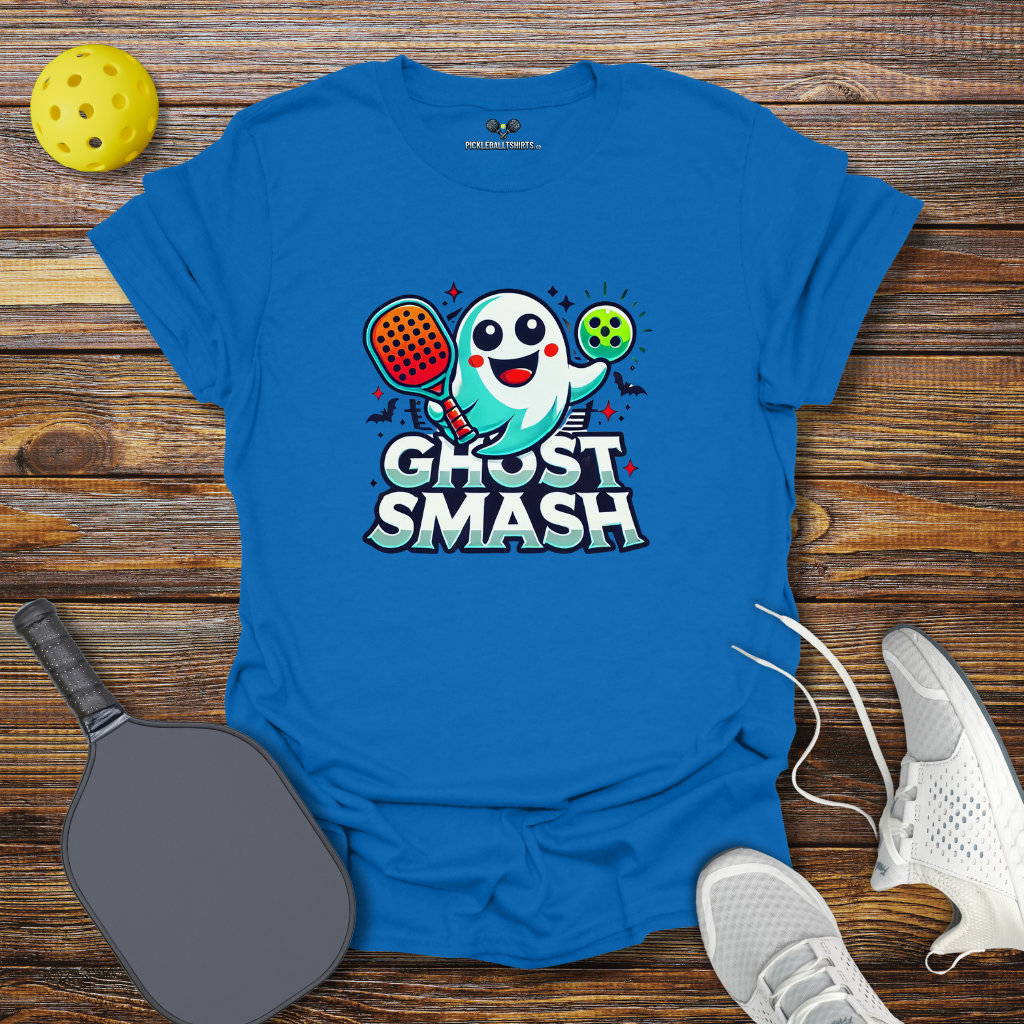 Funny Pickleball Shirt –  Ghost Smash Halloween T-Shirt
