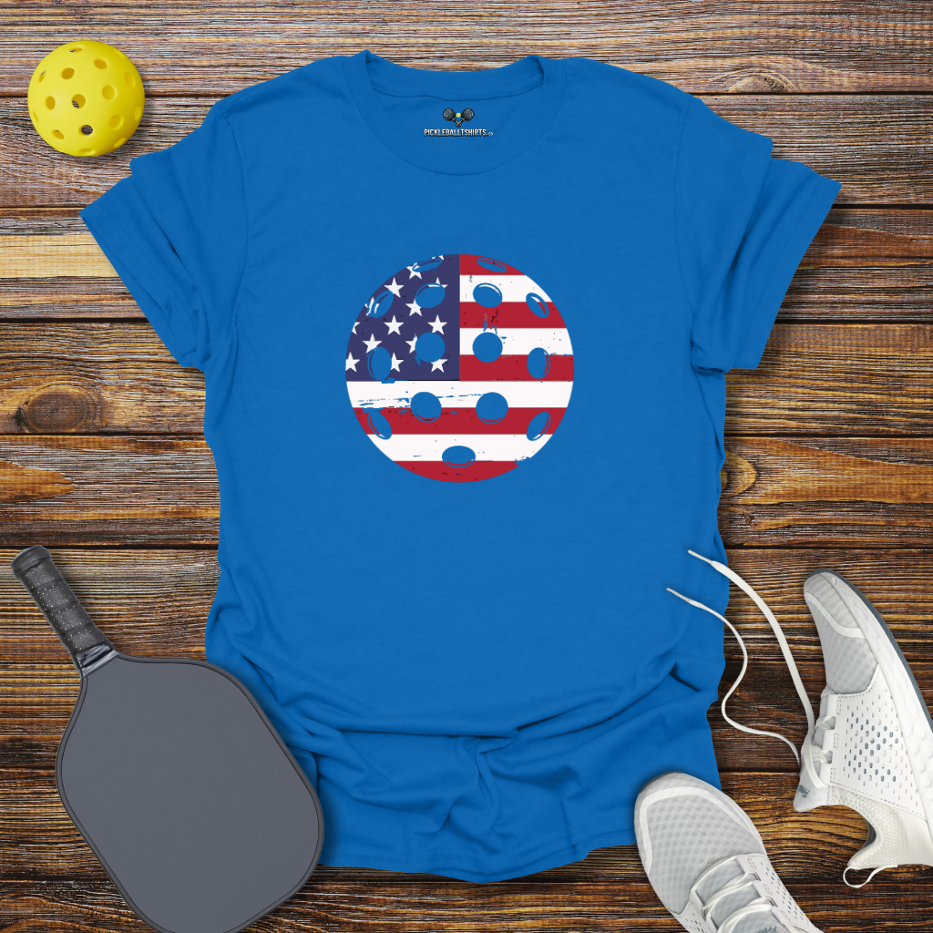 Funny Pickleball Shirt –  Pickleball USA Ball T-Shirt