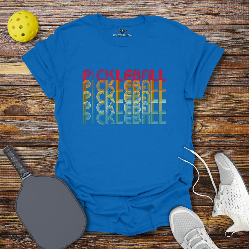 Funny Pickleball Shirt –  Pickleball Retro Colored T-Shirt