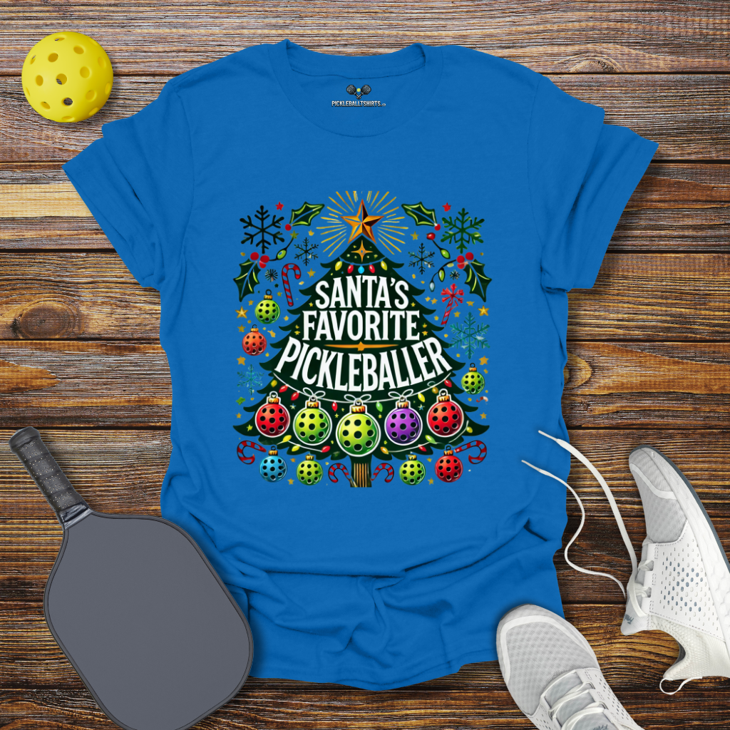 Funny Christmas Pickleball Shirt – Santa’s Favorite Pickleballer