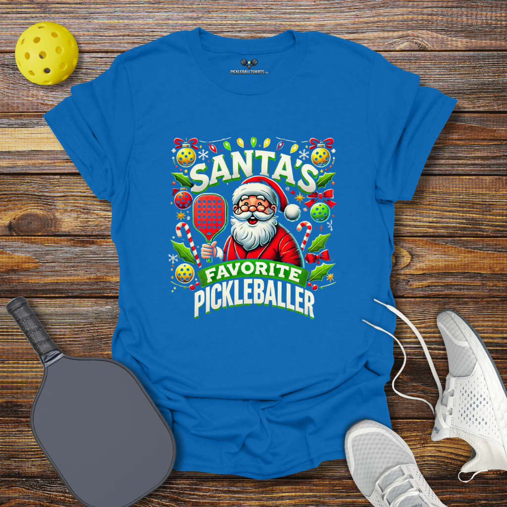 Funny Pickleball Shirt –  Santa's Favorite Pickleballer 2 Christmas T-Shirt