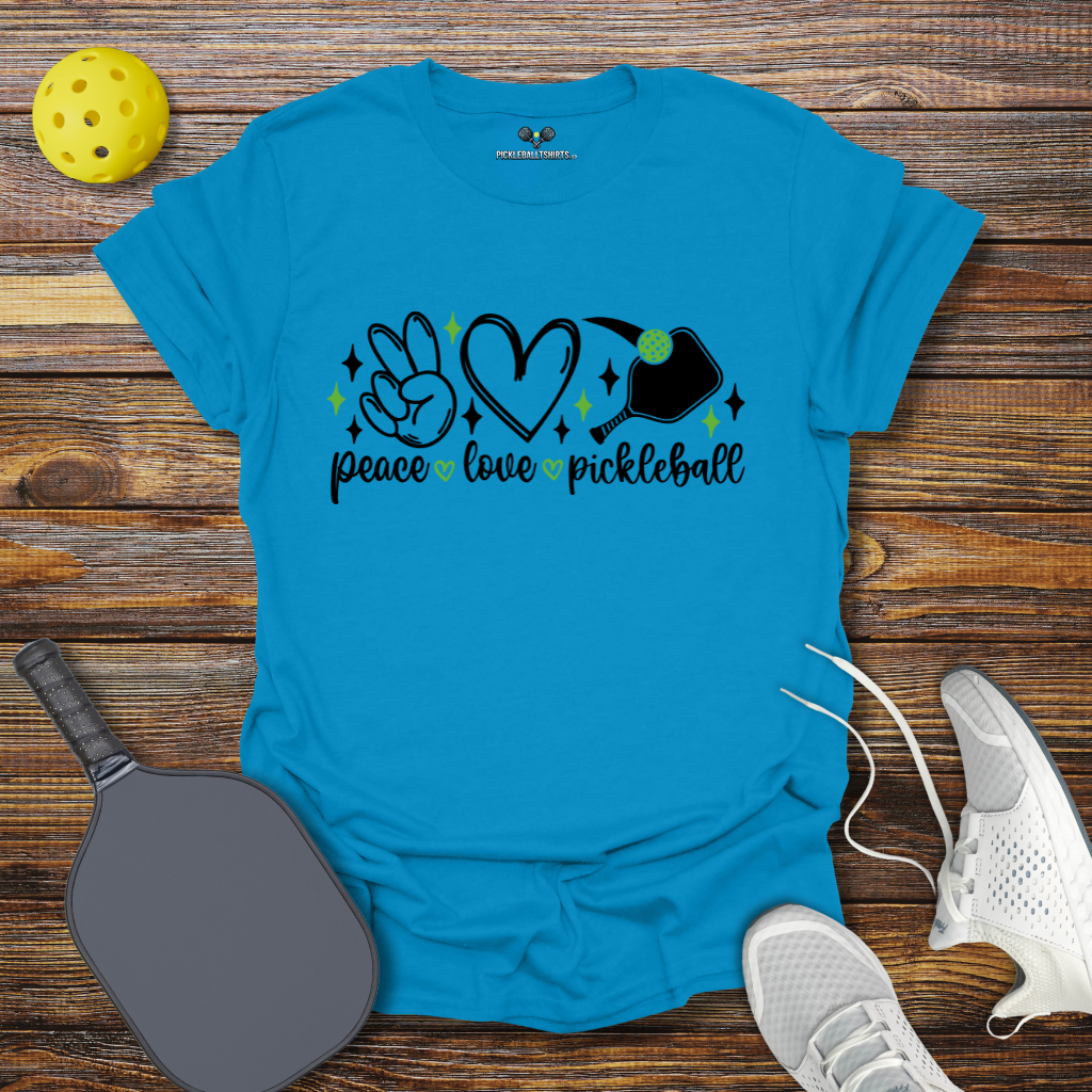 Funny Pickleball Shirt –  Peace Love Pickleball T-Shirt