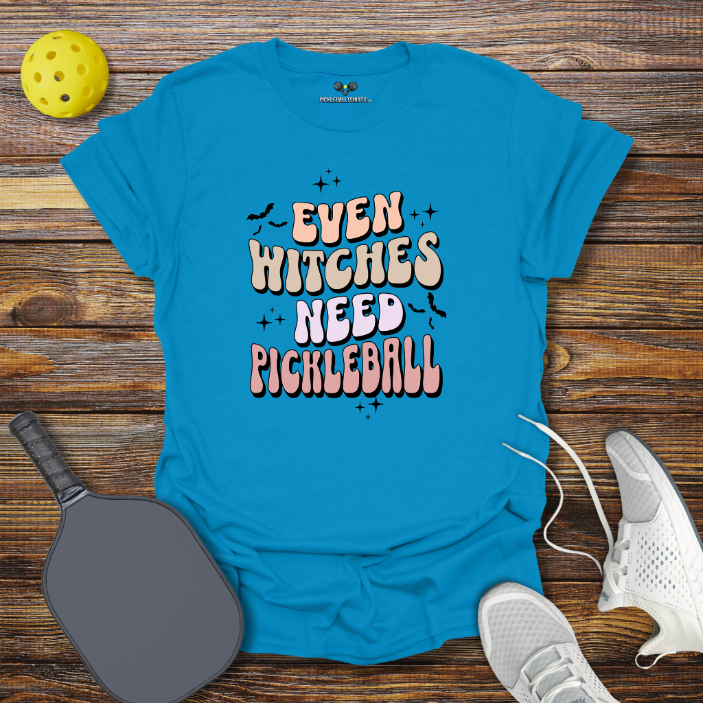 Funny Pickleball Shirt –  Even Witches Need Pickleball Halloween T-Shirt