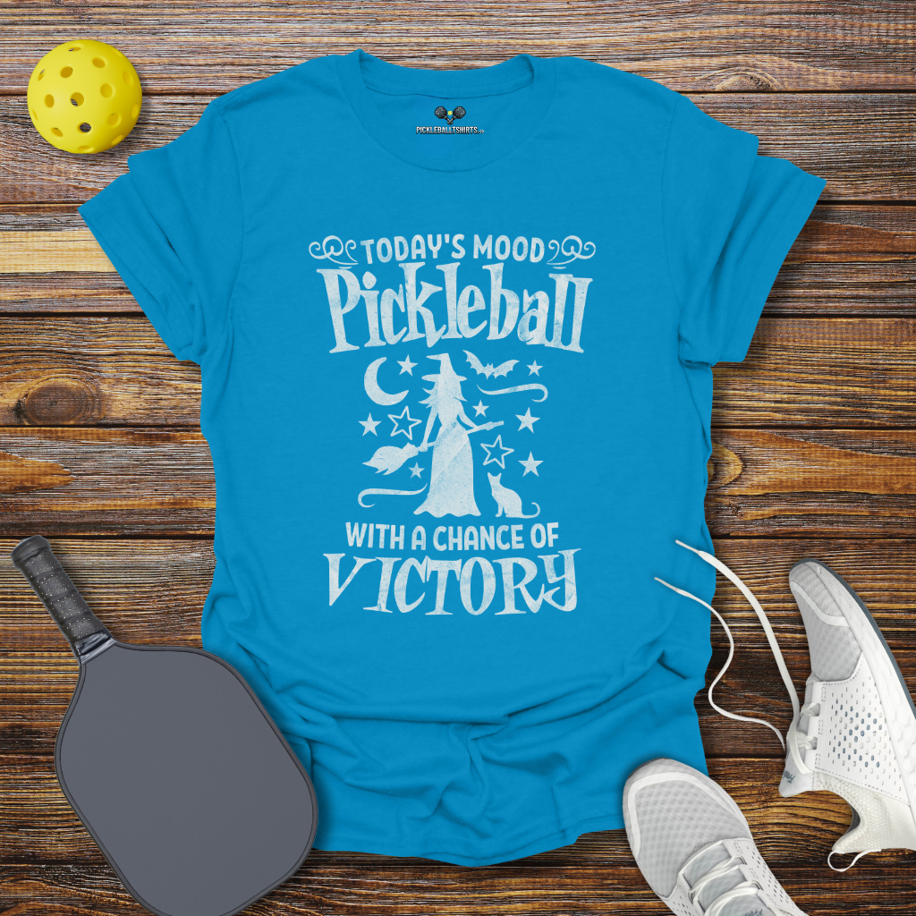 Funny Pickleball Shirt –  Today's Mood Pickleball With a Chance of Victory Halloween T-Shirt