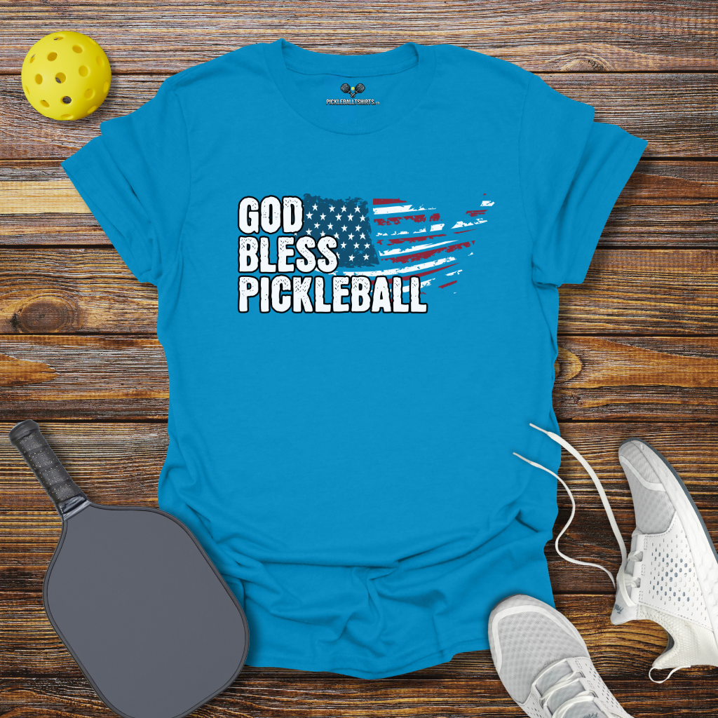 Funny Pickleball Shirt –  God Bless Pickleball T-Shirt