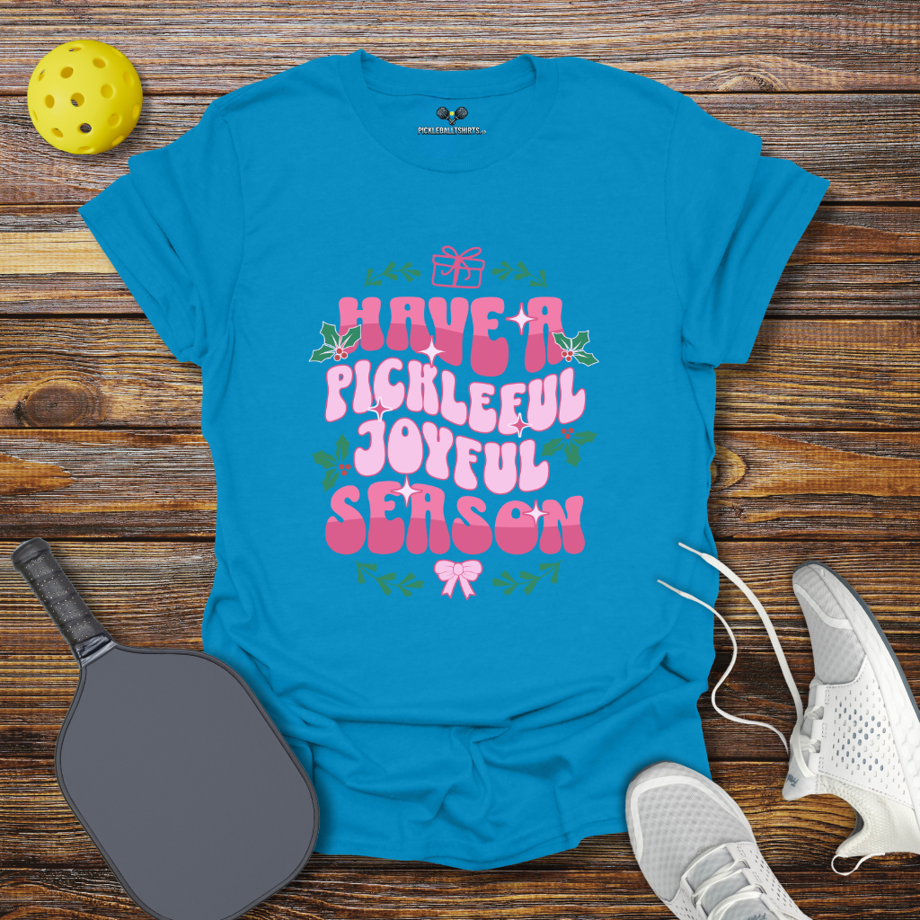 Funny Pickleball Shirt –  Have a Pickleful Joyful Season Christmas T-Shirt
