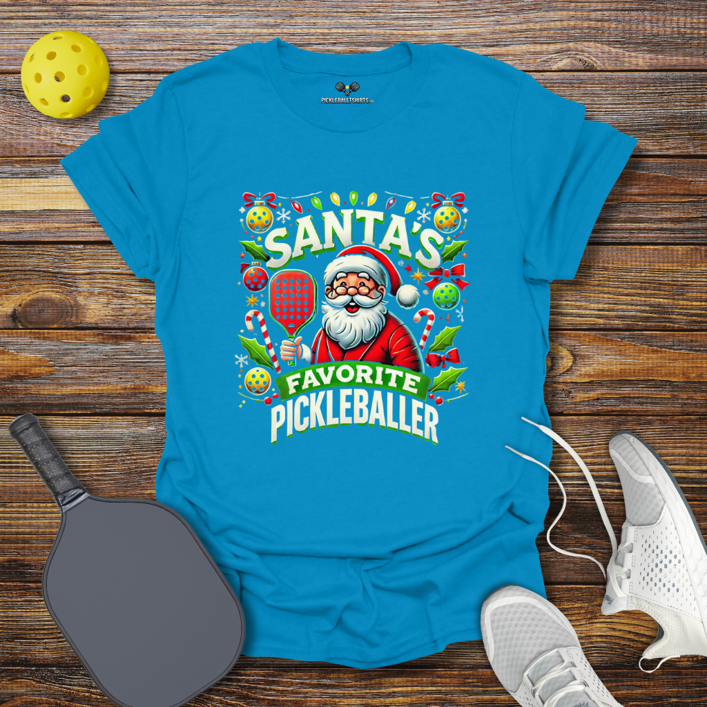 Funny Pickleball Shirt –  Santa's Favorite Pickleballer 2 Christmas T-Shirt