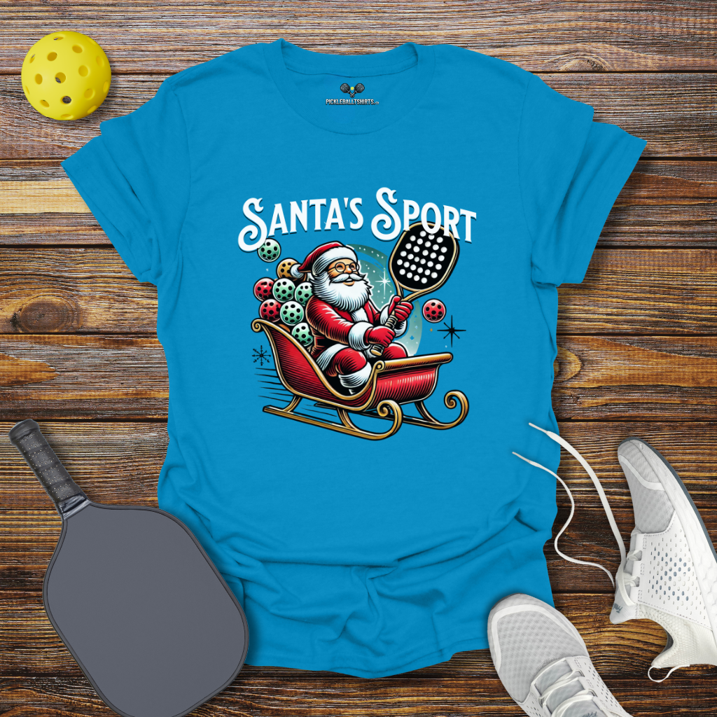 Funny Pickleball Shirt –  Santa's Sport Christmas T-Shirt
