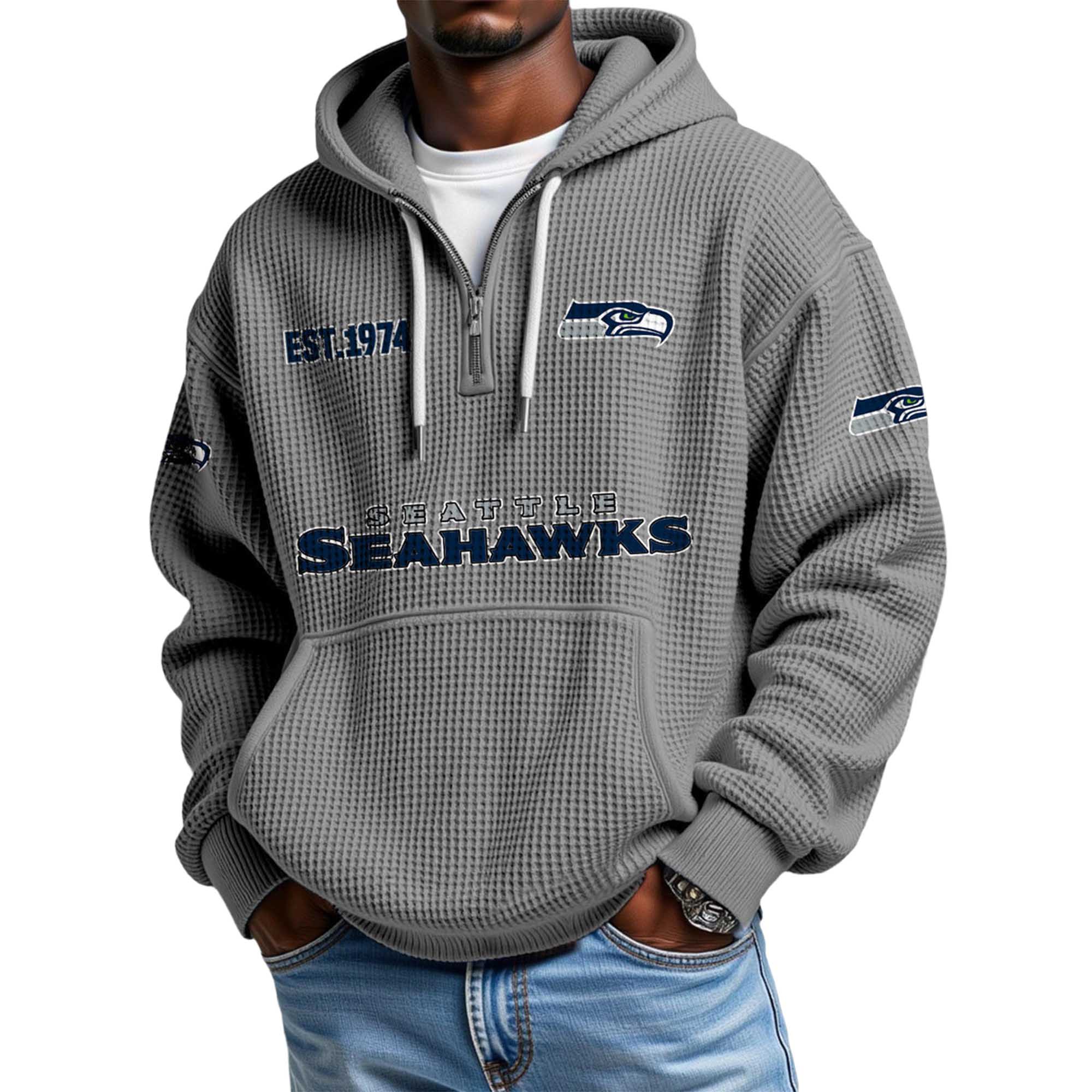 Seattle Seahawks Quarter Zip Hoodie
