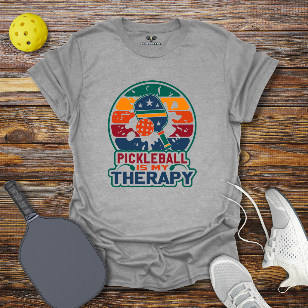 Funny Pickleball Shirt –  Pickleball is My Therapy T-Shirt