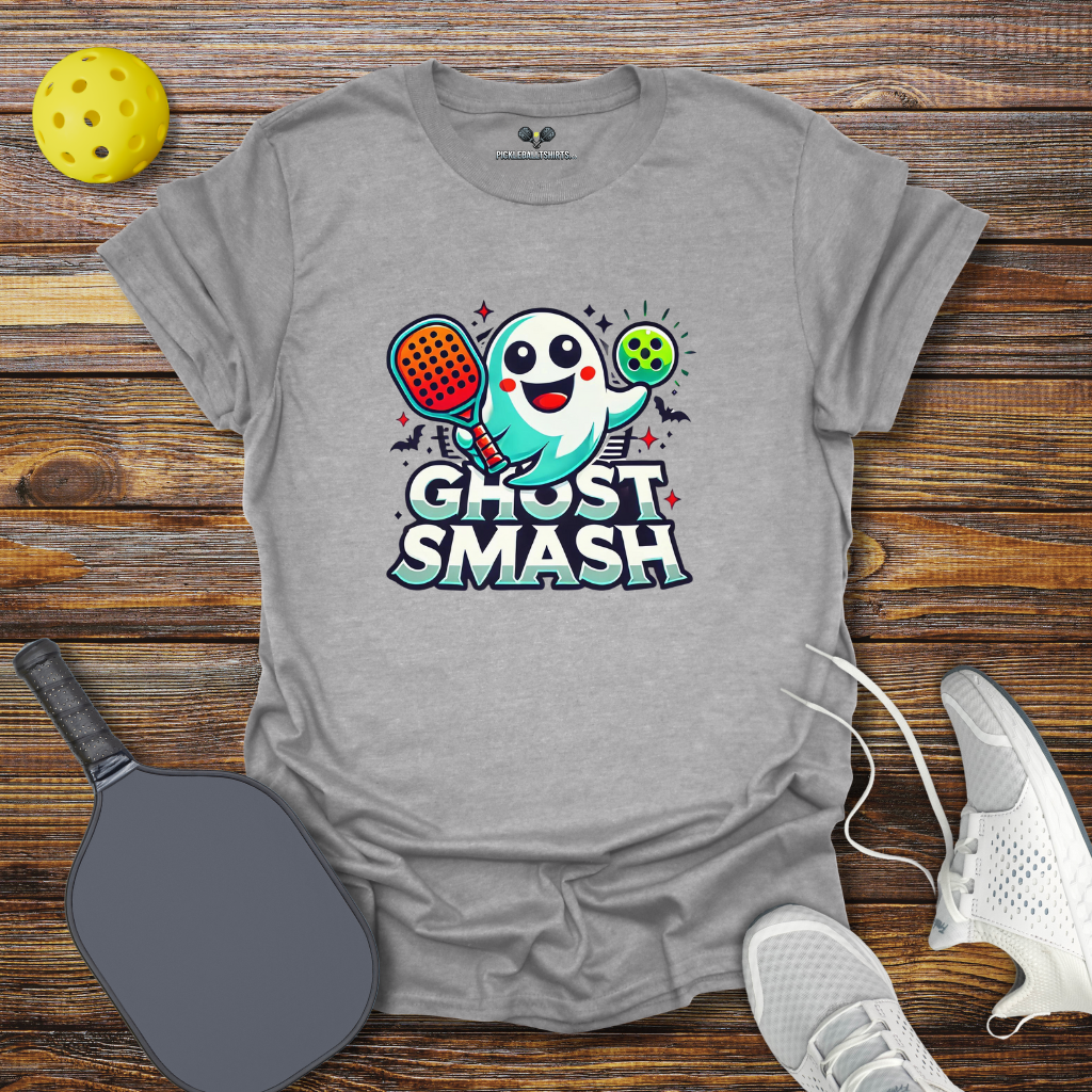 Funny Pickleball Shirt –  Ghost Smash Halloween T-Shirt