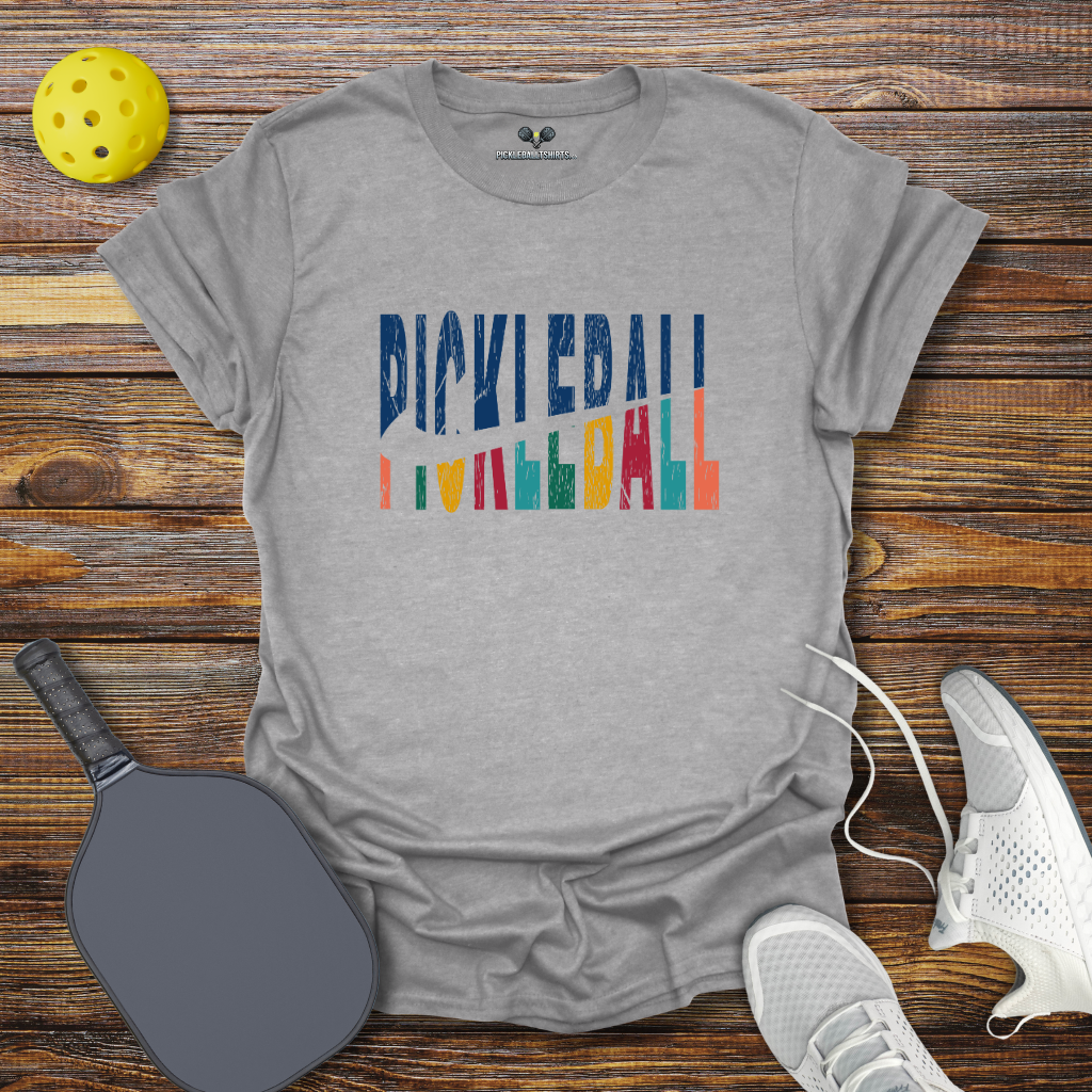 Funny Pickleball Shirt –  Pickleball Retro Logo T-Shirt